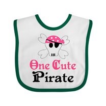 Inktastic Girls Cute Pirate Girls Baby Bib