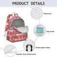 thumbnail image 4 of Pink Strawberry Plants Fruit Backpack for School,Cute School Bag,Schoolbag with Adjustable Shoulder Straps & Padded Back,13.4"x11"x4.7", 4 of 6