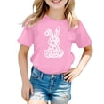 thumbnail image 4 of JAJAHO Boys Girls Easter T Shirts For Kids Bunny Print Short Sleeve Casual Loose Fit Round Neck Tee Ages 3-13 Years Holiday Versatile Tops, 4 of 4