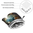 thumbnail image 6 of Haiem Owl Globe Sculpture Print Extra Long Oven Mitts and Pot Holders 4pc Sets: Heat Resistant Silicone Oven Mittens with Mini Oven Gloves and Hot Pads Potholders, 6 of 6