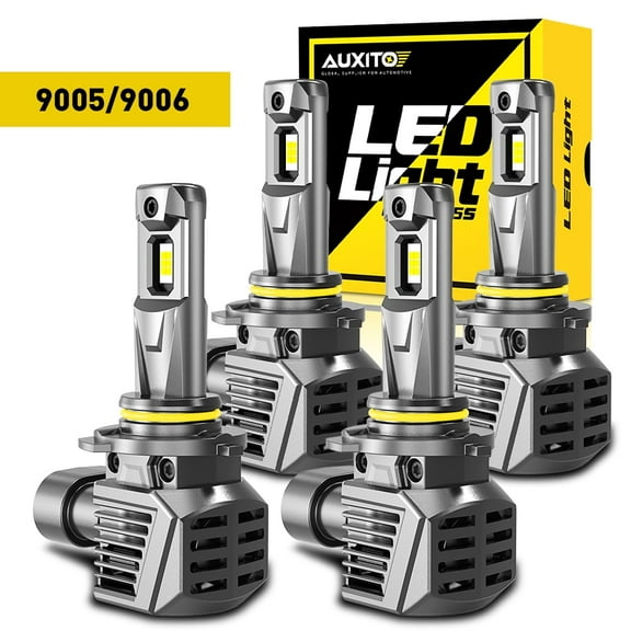 AUXITO 9005 9006 Combo Led Headlight Kit, 240W 44000LM 600% Brighter 6500K Cool White, HB3 HB4 High and Low Beam, Pack of 4