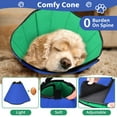 thumbnail image 2 of Adjustable Dog Recovery Collar for Dogs After Surgery, Soft and Comfortable Dog Cone Alternative, Prevents Licking, Suitable for Small, Medium, and Large Dogs, Blue, Large Size, 2 of 4