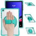 thumbnail image 5 of ELEHOLD Rugged Case For  Samsung Galaxy Tab A9+ 11Inch, Full Protection Transparent 360° Rotating Stand Cover, with Silicone Wrist Strap, Shoulder Strap,Lightgreen, 5 of 12