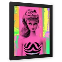Stephen Chambers 19x24 Black Modern Wood Framed Wall Art Titled - Barbie Four