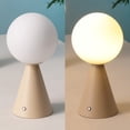 thumbnail image 3 of JONATHAN Y Macie 11.75" Modern Minimalist Globe Rechargeable/Cordless Dimmable Integrated LED Table Lamp with Touch Sensor, Almond (Set of 2), JYL7159C-SET2, 3 of 6