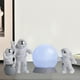 thumbnail image 5 of 4 Piezas Conjunto de Estatuilla de Decoración Del Hogar Estatua de Sstronaut Linda Decoración de Escritorio , Blanco plateado perfecl Figura estatua de astronauta, 5 of 8