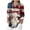 Wine, variant on vigerkar Women's Cotton and Linen Independence Day American Flag Floral Print Shirt (Navy, 5XL)