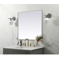 thumbnail image 5 of Metal Frame Square Mirror 48 inch in Silver, 5 of 7