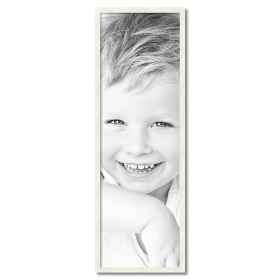 ArtToFrames 15" x 47" White Picture Frame, 15x47 inch White Wood Poster Frame (WOM-5140)