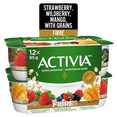 thumbnail image 1 of Activia Probiotic Yogurt, Fibre, Strawberry, Wildberry, Mango, 12x95g, 1 of 7