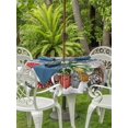 thumbnail image 2 of Outdoor Tablecloth with Umbrella Hole and Zipper, Grey Christmas Round Table Cloth 60 Inch Waterproof Tablecloth, Gnomes Xmas Tree Snowflake Winter Gifts Picnic Table Cover for Patio Camping, 2 of 7