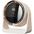 thumbnail image 1 of USB Rechargeable Mini Electric Fan with 5-Speed Touch Control, Quiet Invisible Blades, LED Display, Tilt Function - Portable Modern ABS Cooling Fan for Bedroom, Office, Dorm, Travel - White, 1 of 6