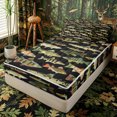 thumbnail image 2 of Meiyoeat Retro Fish Print Zipper Full Size Comforter Sets with Fitted Sheet and 2 Pillowcases, Rustic Farmhouse Fishing Theme Zipper Bedding Set,4pcs,Black Reversible, 2 of 6