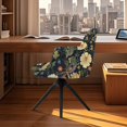 thumbnail image 3 of Xoenoiee Mushroom Dragonfly Daisy Print Stretch Curved Back Dining Chair Covers with Armrests, Elastic Office Chair Slipcovers, Swivel Armchair Cover Protector for Vanity Living Room Bedroom, 3 of 7