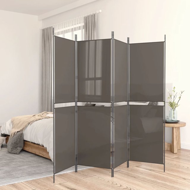 vidaXL 5-Panel Room Divider Anthracite 250x220 cm Fabric