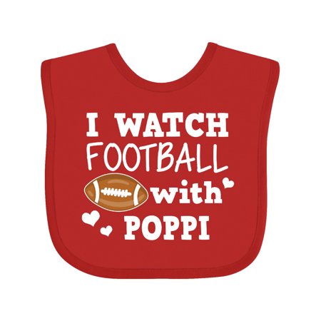 

Inktastic I Watch Football with My Poppi Gift Baby Boy Bib
