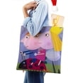 thumbnail image 4 of Ben y Holly Bolso de tela con estampado de lienzo para mujer, bolsa de compras reutilizable y estética, con cremallera interior, regalo para mujer,38*45cm., 4 of 6