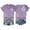 Purple, variant on MIXUE Womens Summer Tops Letter Print V Neck Short Sleeve Loose Fit Casual Shirts For Women Tshirts Holiday Wear,Purple,M
