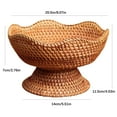 thumbnail image 2 of Rattan Fruit Bowl Footed Decorative Basket for Kitchen Counter, 2 of 2