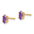 thumbnail image 2 of 14k 6x3mm Marquise Amethyst earring 14k Yellow Gold Earrings, 2 of 3