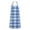 Blue And White, variant on Blue and White Grid Pattern Apron-Garden Aprons for Women with Pockets-Cotton Linen Waterproof Kitchen Cooking Gardening Aprons Adjustable for Kitchen,Cooking,BBQ and Salon 33x27 Inch