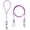 Purple, variant on Chew Proof Dog Leash,5Ft Tie Out Cable with Detachable Short Handle,Cable Braided Cord Steel Training Dog Leash for Teething Puppies Small Medium and Large Dogs Purple,5 FT