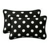 Pillow Perfect Decorative Black/ White Polka Dot Outdoor Toss Pillows (Set of 2)