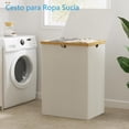 thumbnail image 4 of Cesto para Ropa Sucia de, 160L - Cesta de Lavandería Plegable Con 3 Bolsas Extraíbles, Gran Capacidad para Almacenamiento Ideal para Lavadero Dormitorio Y Baño Bolsas para Colada Extraíbles, 4 of 7