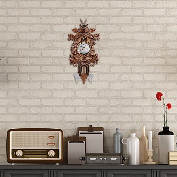 Wall Clock with Chime, Retro Wooden Clock for Living Room, Elegant Wooden Wall Clock for Home Decor, Classic Design with Alarm Function