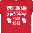 thumbnail image 4 of Inktastic Wisconsin Awesome Since 1848 Boys or Girls Baby Bodysuit, 4 of 5