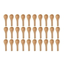 30 Pcs Small Wooden Spoons, 3.15 Inch Mini Wood Natural Spoons for Jars Tasting Condiments Salt Sugar Coffee Tea Honey Spices, Tiny Wooden Teaspoons for Kitchen Supplies(Natural Color)