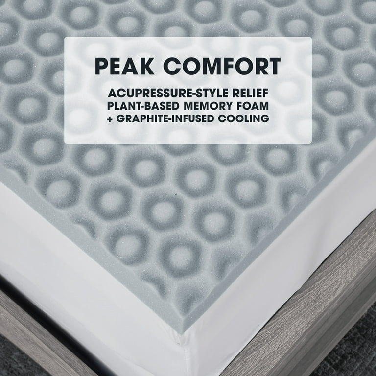 Dream Serenity Peak Comfort 3 inch Memory Foam Mattress Topper Full 