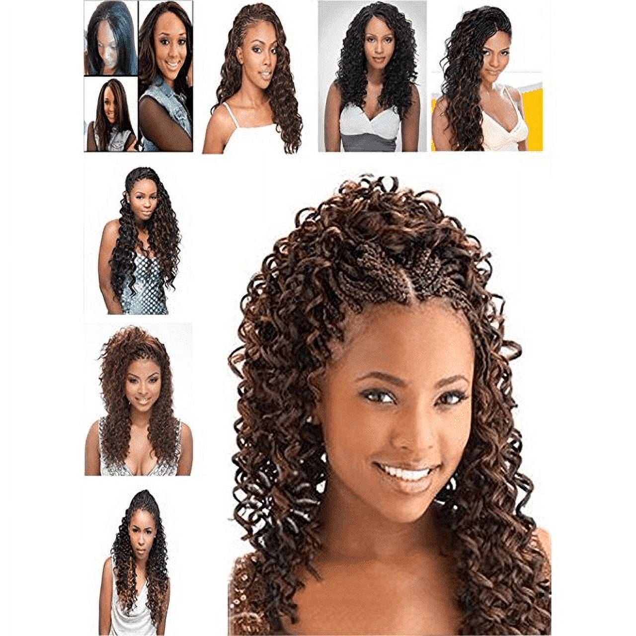 Ustar Wet N Wavy Bulk Virgin Remy Hair Synthetic Fibers for Box Braiding Crochet Braids Make Wave by Hot Water - 2 Pack Deal Length 18 inch ( #1B/27)