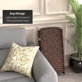 thumbnail image 3 of Red Lantern 3 ft. Short Diamond Weave Fiber Folding Screen - Dark Mocha - 6 Panel, 3 of 7