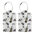 thumbnail image 3 of Disketp 1 Luggage Tag For Suitcase,Wine Bottles And Grapes Leather Baggage Tag With Stainless Steel Loop Privacy Cover For Women Men Girls, 3 of 5