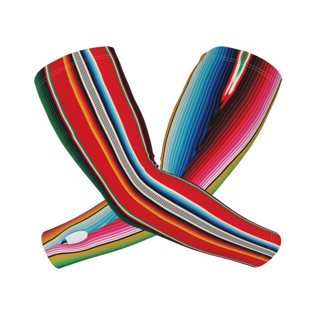 Balery Mexican Serape Blanket Stripes Mangas Refrescantes para Brazos para Hombre y Mujer – Transpirables y Absorbentes de Humedad para Mujeres, Hombres y Niños