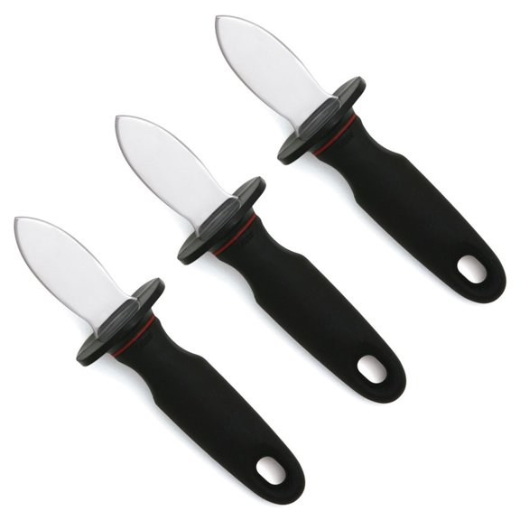 Norpro Grip-EZ Clam / Oyster Knife - Seafood Shellfish Steel Blade Shell Shucker 3 Pack