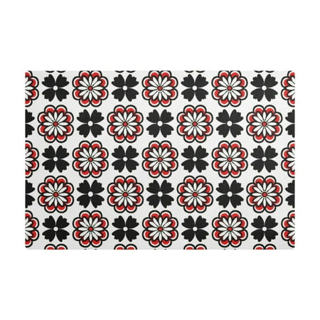 

Dish Drying Mat Microfiber Kitchen Dish Pad Counter Absorbent Drainer Rack 12 x18 Traditional Japanese Flowers