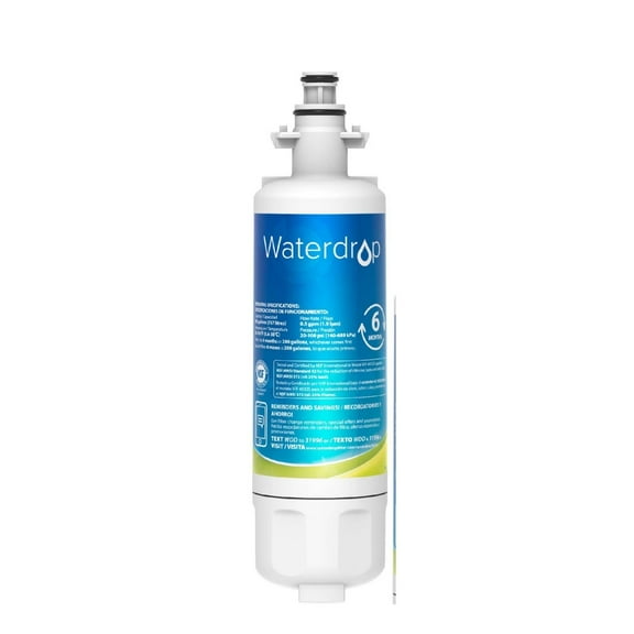 Waterdrop 469690 ADQ36006101 Refrigerator Water Filter, Replacement for LG LT700P, ADQ36006102, Kenmore 9690, LFXS30766S, LFXS24623S, FML-3, RFC1200A, RWF1200A, WSL-3, Pack of 1
