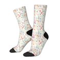 thumbnail image 1 of Balery Wildflower Watercolor 4 Calcetas Largas con Estampado para Hombre y Mujer – Suaves y Transpirables, Talla Única (US 5-11), 1 of 6