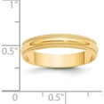 thumbnail image 4 of 14K Yellow Gold 14Ky 4mm Ltw Milgrain Half Round Band Size 9 Made In United States ml040-9, 4 of 5