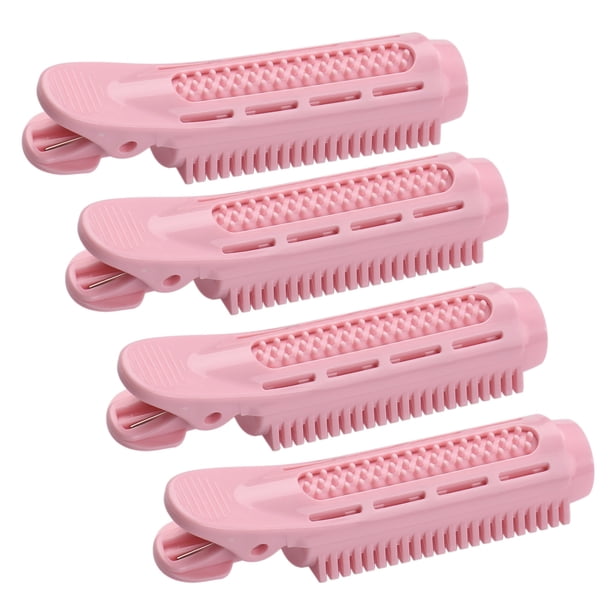 Paquete de 4 rodillos para el cabello, juego de pinzas para el cabello, kit de rizadores de pel Carevas Rulos