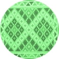 thumbnail image 1 of Ahgly Company Indoor Round Southwestern Emerald Green Country Area Rugs, 5' Round, 1 of 4