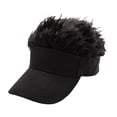 thumbnail image 1 of Gorra con Visera Jinwen Pelo Falso Béisbol Transpirable Cabello Negro Ajustable, 1 of 8