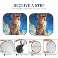 thumbnail image 6 of Rateoe Starry Sky Cloud Dog Pattern 2 Piece Car Windshield Sun Shade Foldable | Front Windshield Shade for Sun, Heat and UV Rays | Sunshade for Car Front Window-Large, 6 of 6