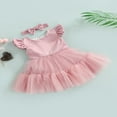 thumbnail image 3 of Little Girls Sweet Style Dress  Mesh Splicing Princess Skirt, 3 of 9