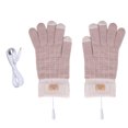 thumbnail image 2 of Idoravan Heated Gloves for Men Women Rechargeable ,USB Winter Men Women Fashion Cold Warm Heating Windproof Half Bare Finger Knit Gloves Khaki, 2 of 9