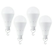 JahyElec Rechargeable Emergency Light Bulb 4 Pack for Power Outage Battery Operated Bulb