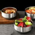 thumbnail image 6 of Bexikou 3 Pack Stainless Steel Bowls,Double Walled Insulated Soup Bowls, Unbreakable Snack Bowl for Rice, Cereal, Ice Cream, Hot Cold Foods, Dishwasher Safe, 6 of 7