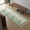 thumbnail image 6 of Hallway Runner Rug 2'x 6', Sage Green Eucalyptus Reversible Washable Rug with Tassels, Farmhouse Botanical Leaves Decorative Modern Soft Carpet Mat for Living Room, Kitchen, Dining Room, 6 of 9